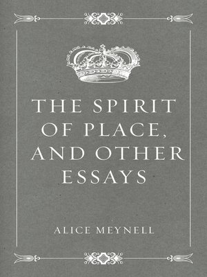 cover image of The Spirit of Place, and Other Essays